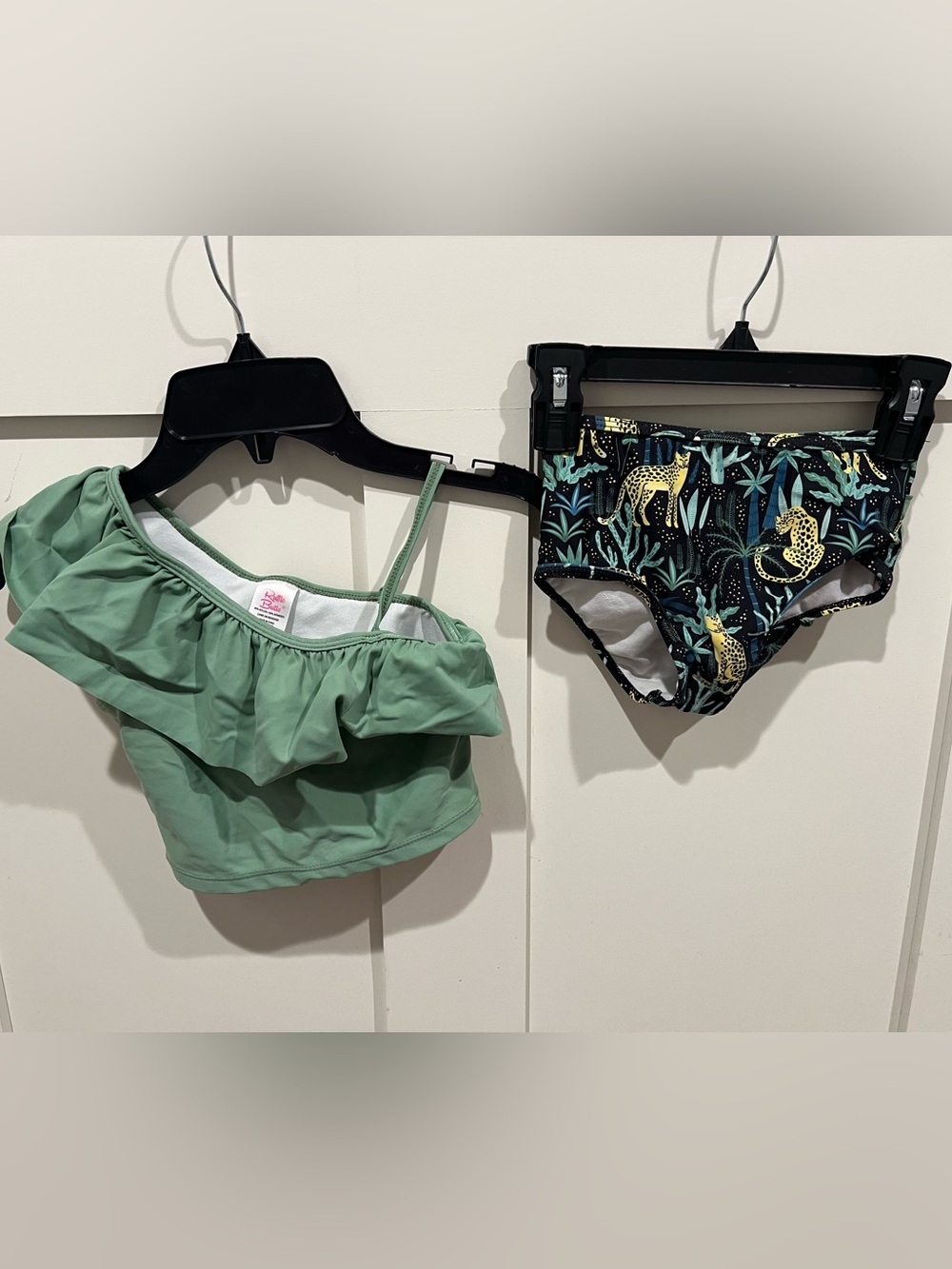 Ruffle Butts Sage Green Ruffle Bikini Top